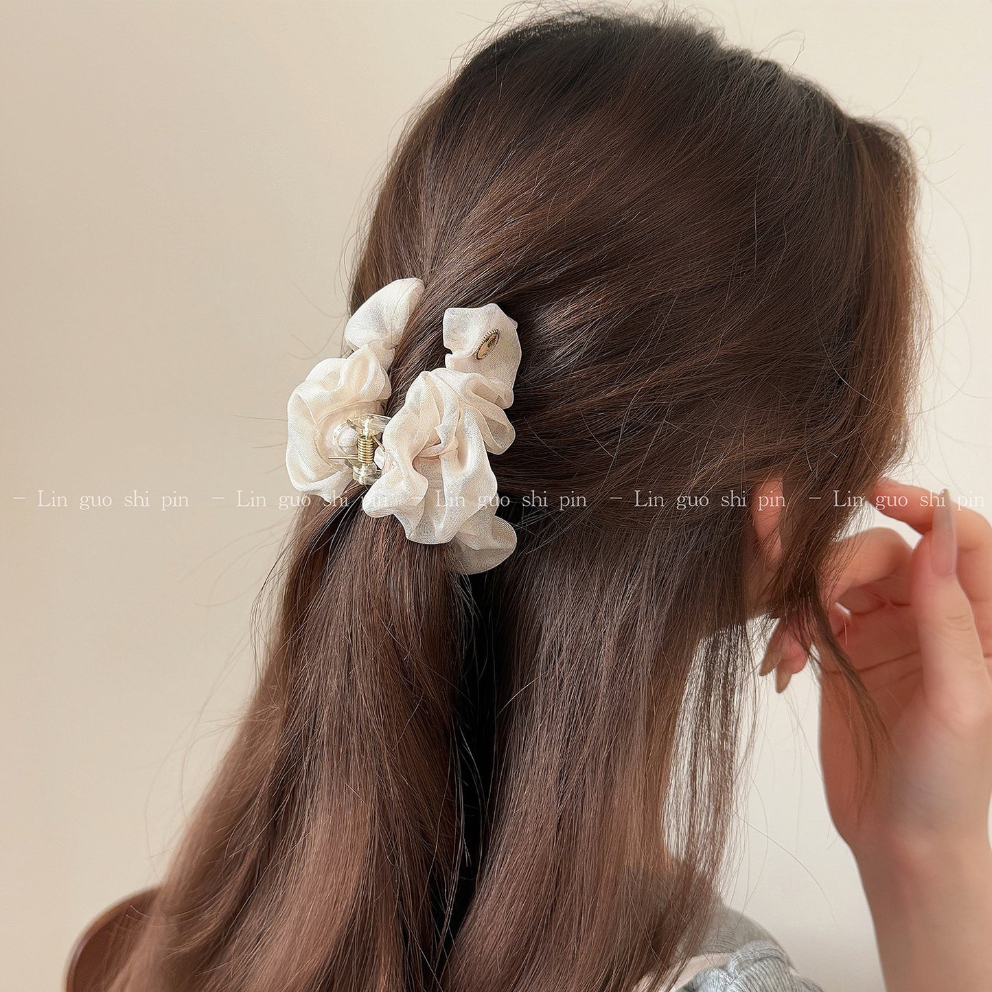 Delicate Mesh Half-Up Hair Claw
