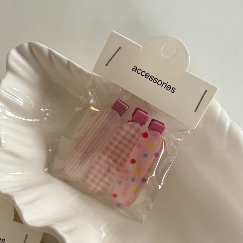 Sweet Jelly Plaid Hair Clip Set