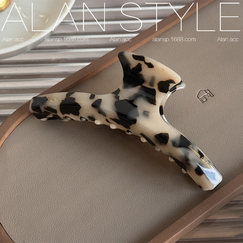 ALAN French Leopard Acetate Hair Claw Clip