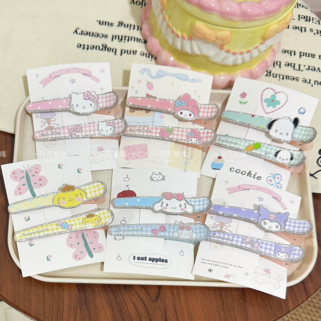 Glitter Sanrio Hair Clip Set