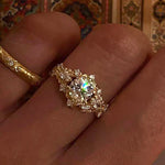 Timeless Fortune — Vintage Pigeon Egg Full-Crystal Ring