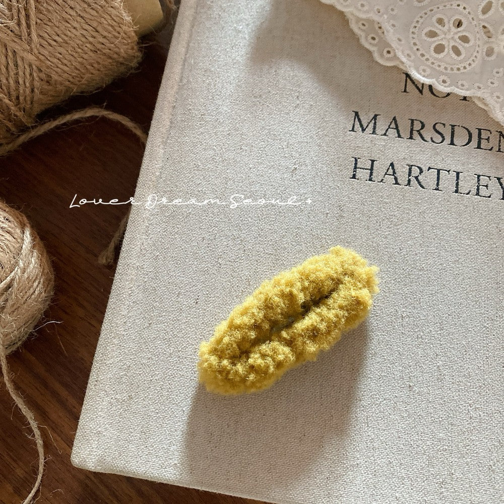 Colorful Plush Geometric BB Clip