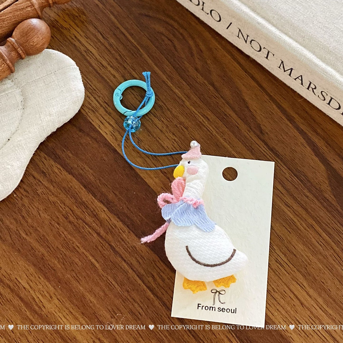 Padded Mushroom & Dog Keychain