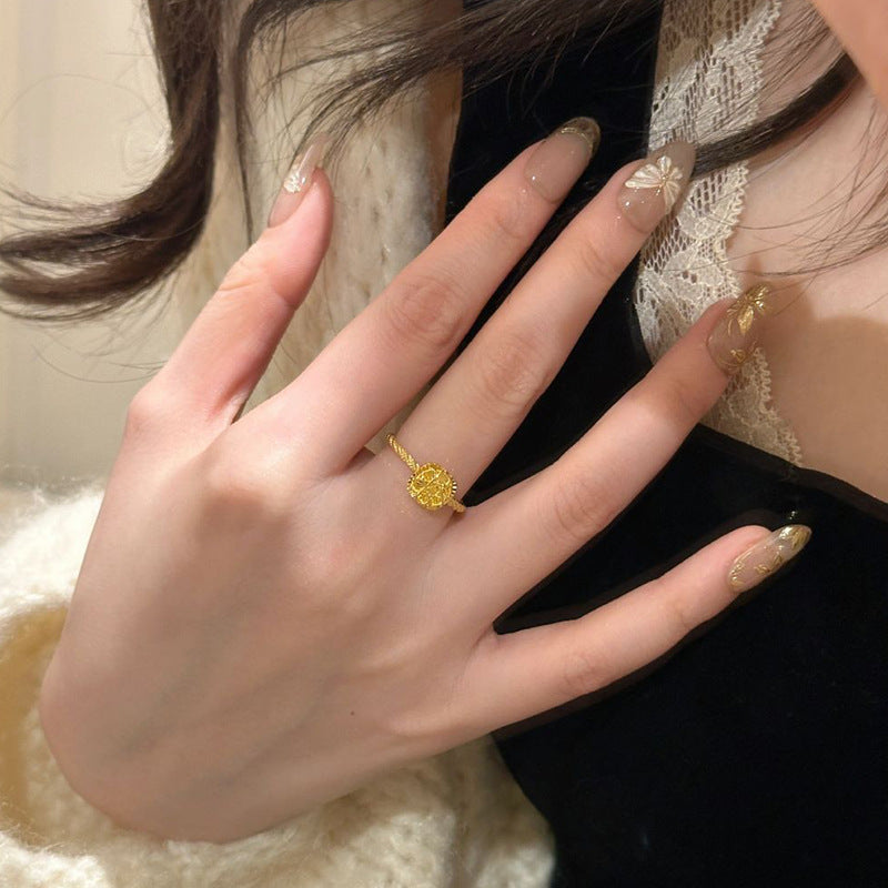 Crystal Frost — Laser-Woven Sparkling Sugar Crystal Ring