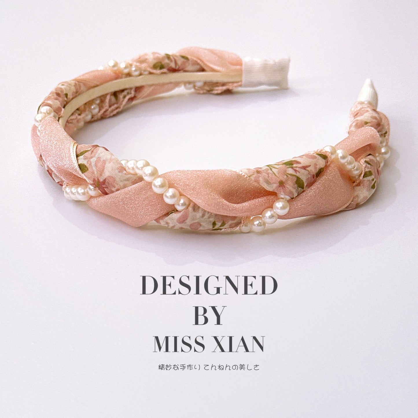 Floral Pearl Twist Headband