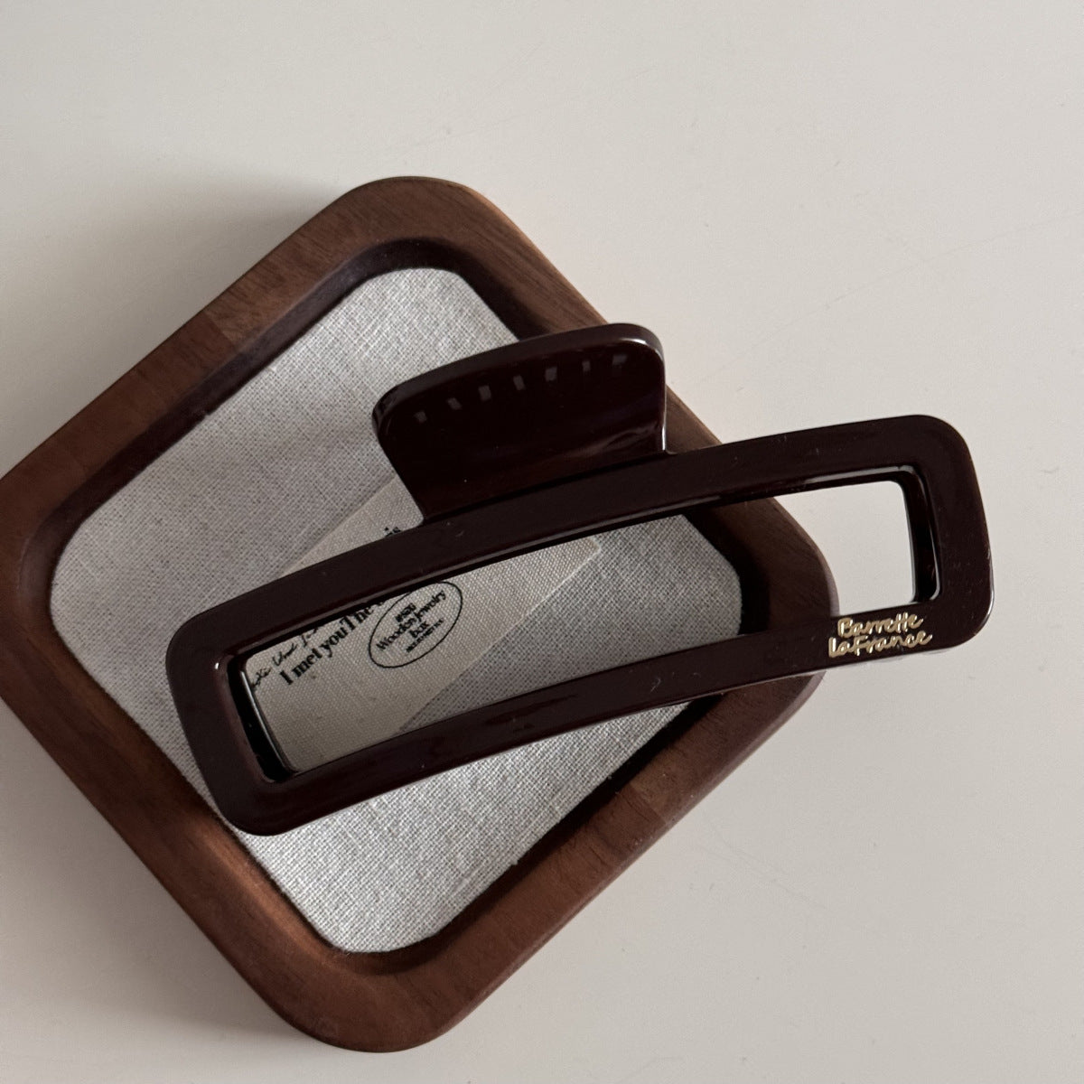 Chocolate Letter Hair Claw Clip