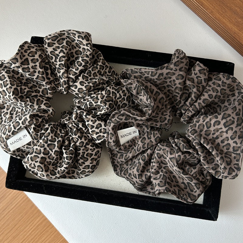 Vintage Leopard Print Scrunchie