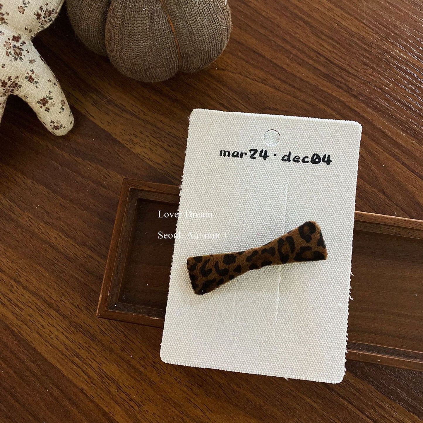 Leopard Bow BB Hair Clip