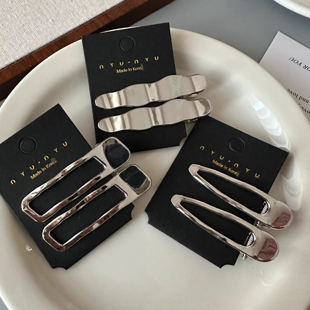 Silver Y2K Hair Clip for Teens