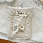 Fabric Bear Swan Dog Keychain