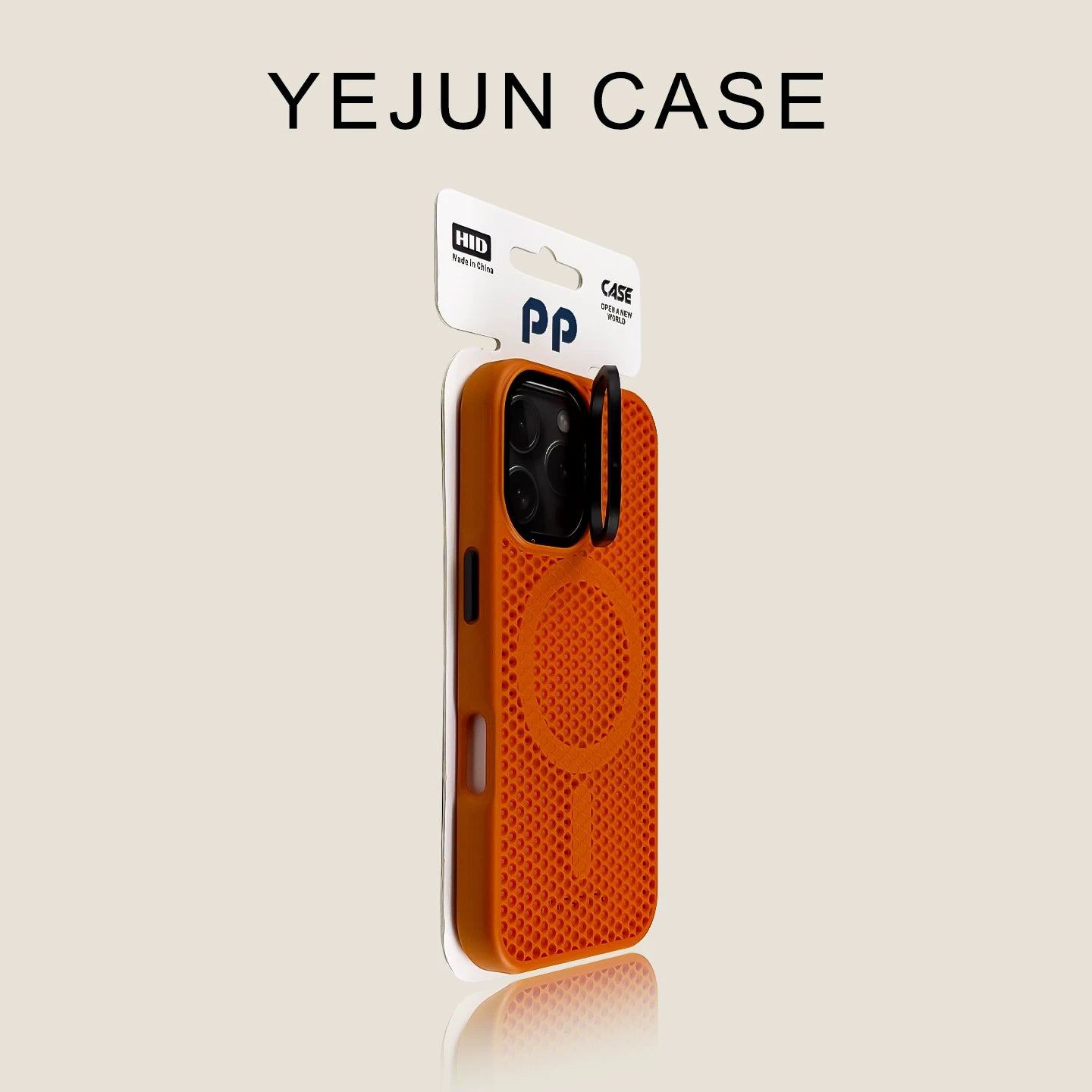 Orange Breathable Cooling MagSafe Case – Lens Stand Edition