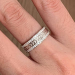 Wide Wheat Pavé Ring
