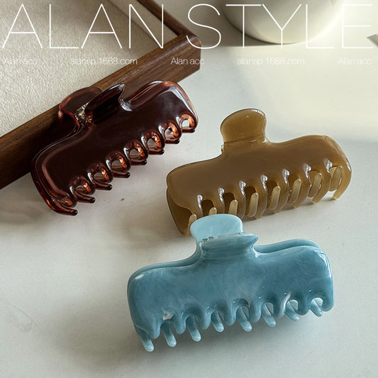 Solid Jelly Acetate Hair Clip