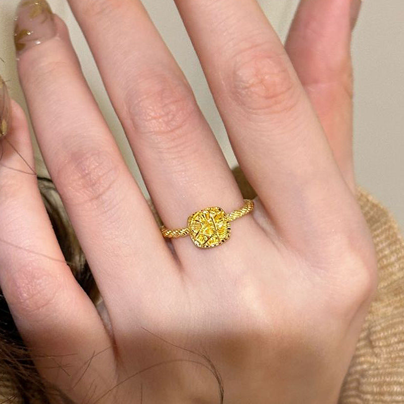 Crystal Frost — Laser-Woven Sparkling Sugar Crystal Ring