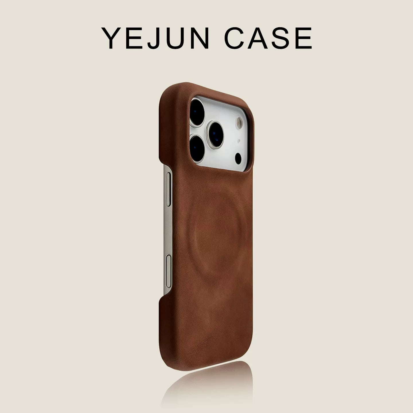Minimalist Mustard Yellow Nubuck Leather MagSafe Case