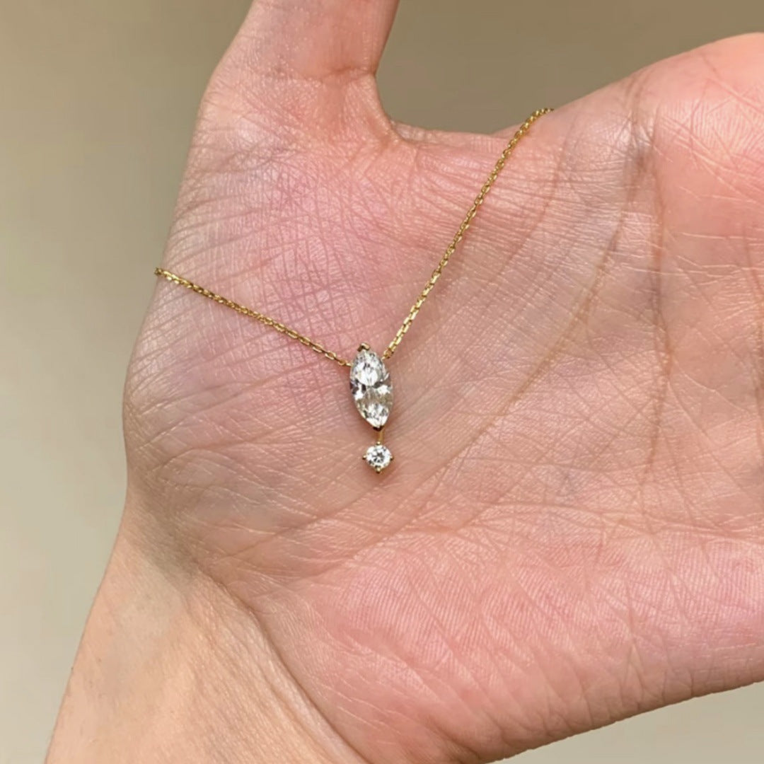 Tear of Elegance — Marquise Zircon Necklace