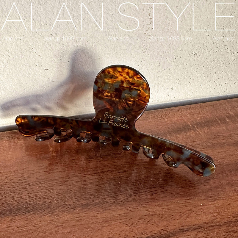 Dark Brown Acetate Hair Clip