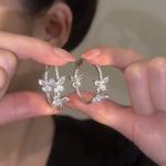 Whispering Wings — S925 Silver Full Zircon Butterfly Hoop Earrings