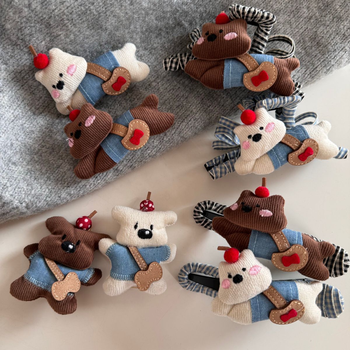 Cute Puppy Bow Claw Clip