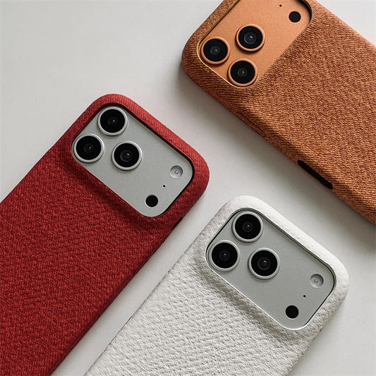 Textured Fabric Classic Solid Color iPhone Case