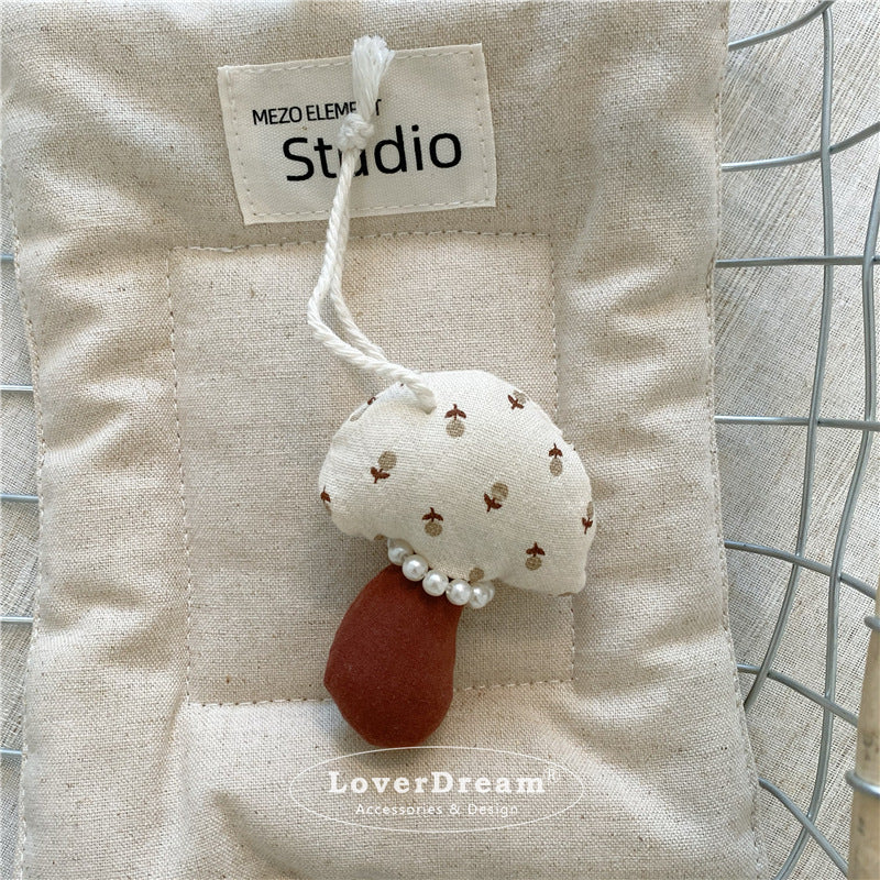 Fabric Bear Swan Dog Keychain