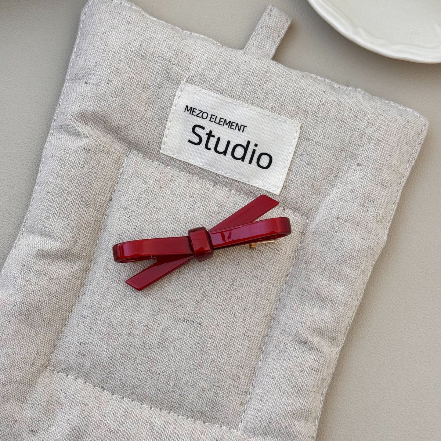 Cherry Red Vintage Bow Hair Clip