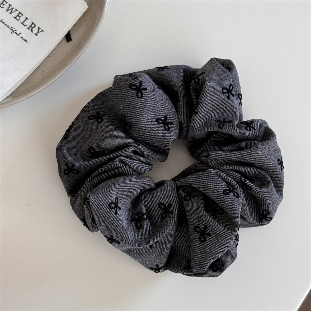 Polka Dot Bow Heart Scrunchie