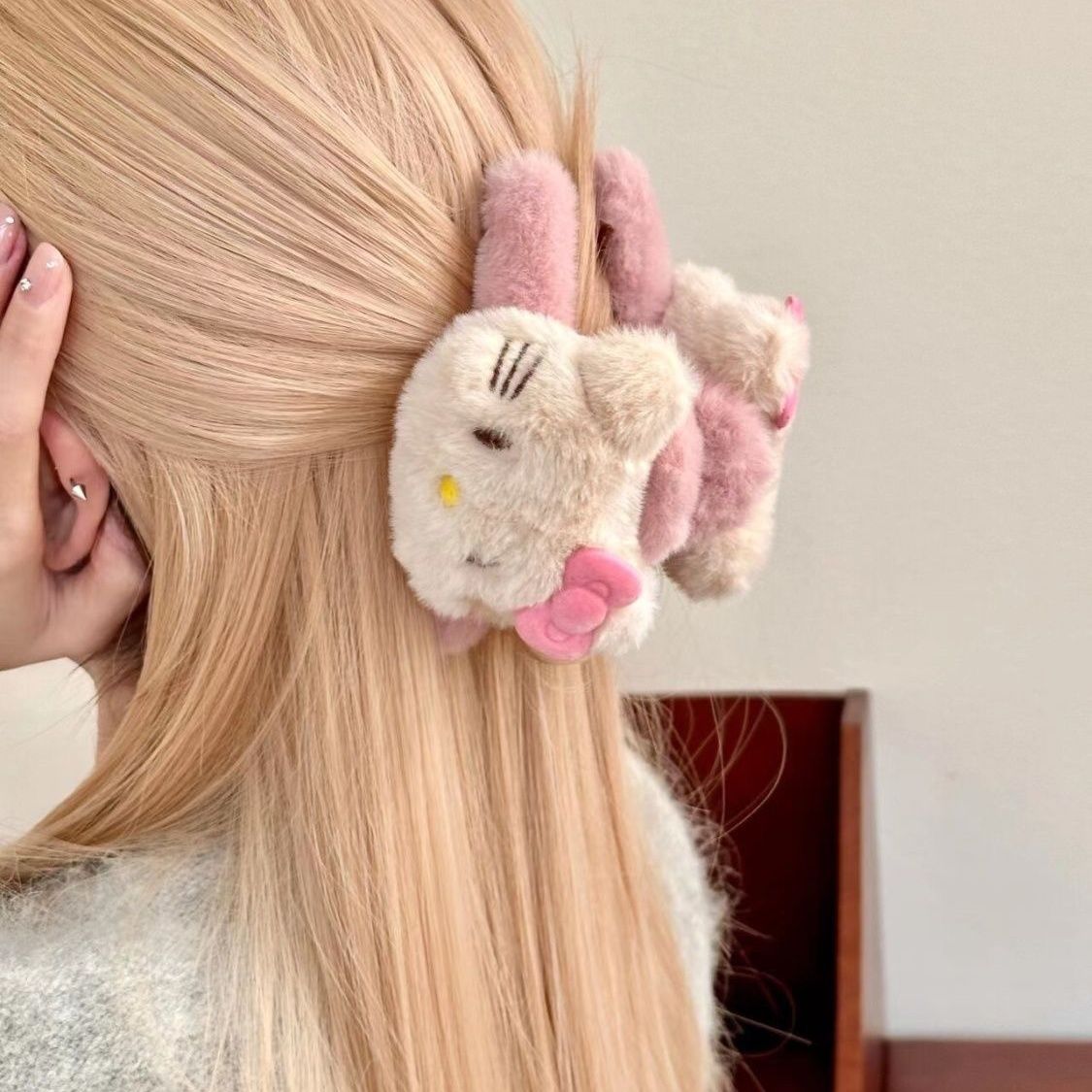 Plush Large Hair Claw Clip