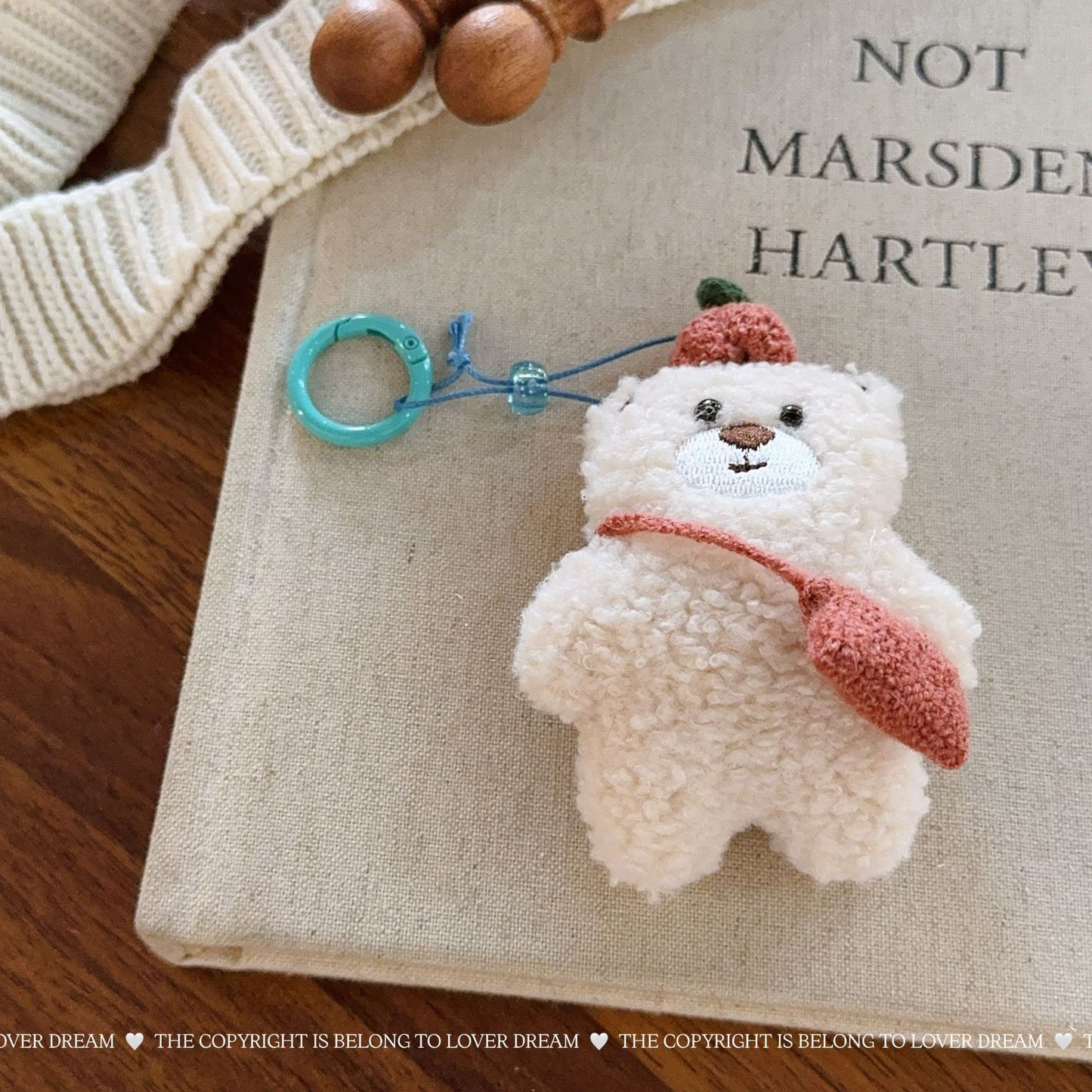 Padded Mushroom & Dog Keychain