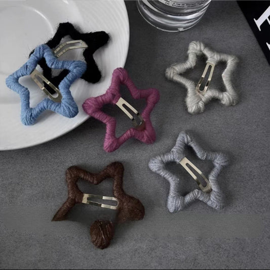 Cozy Star Wool Hair Clip