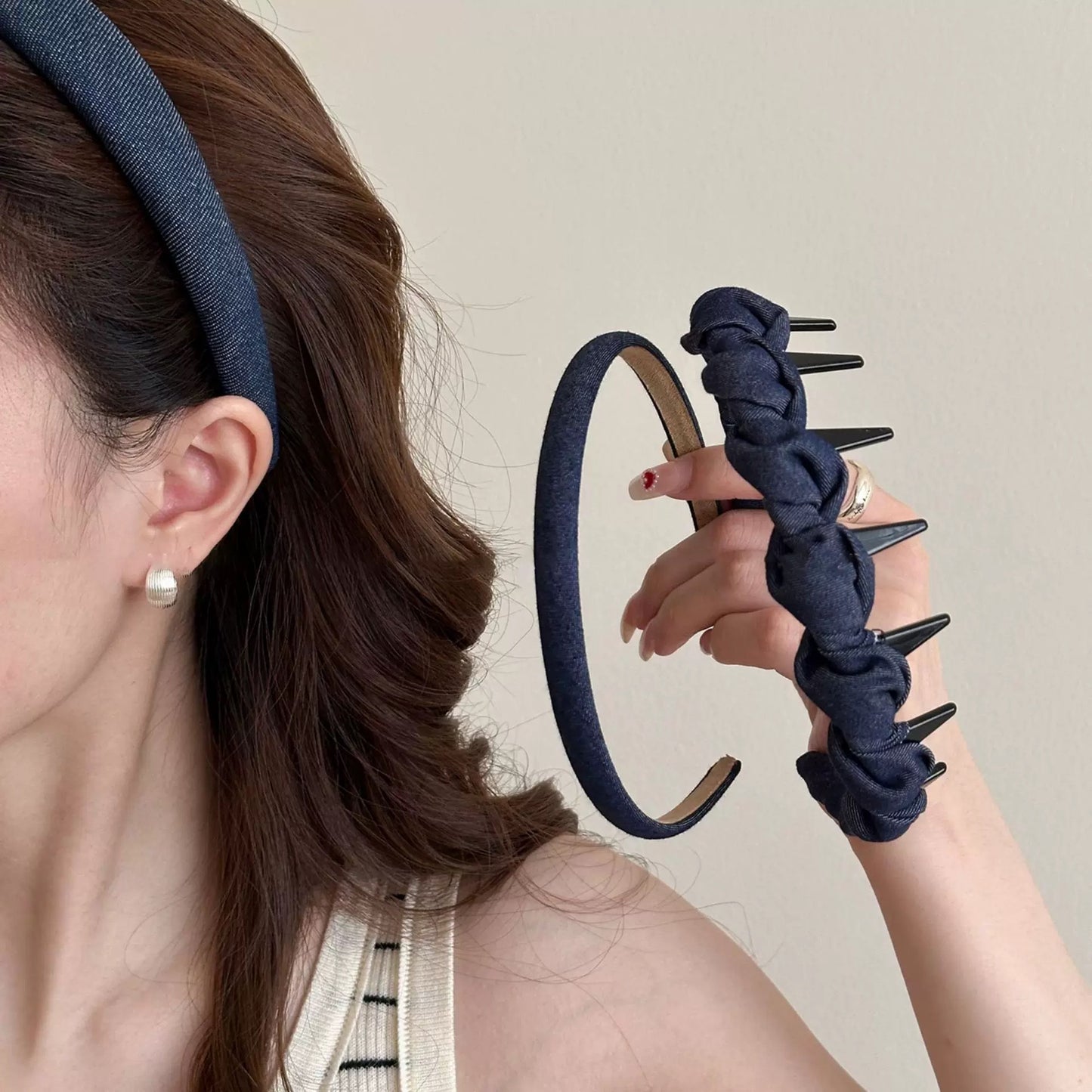 Denim Blue High-Crown Hairband