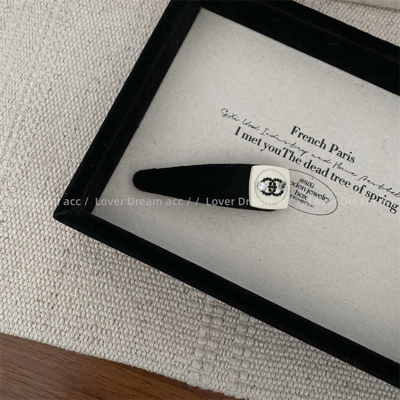 Pink Rhinestone Letter Hair Clip