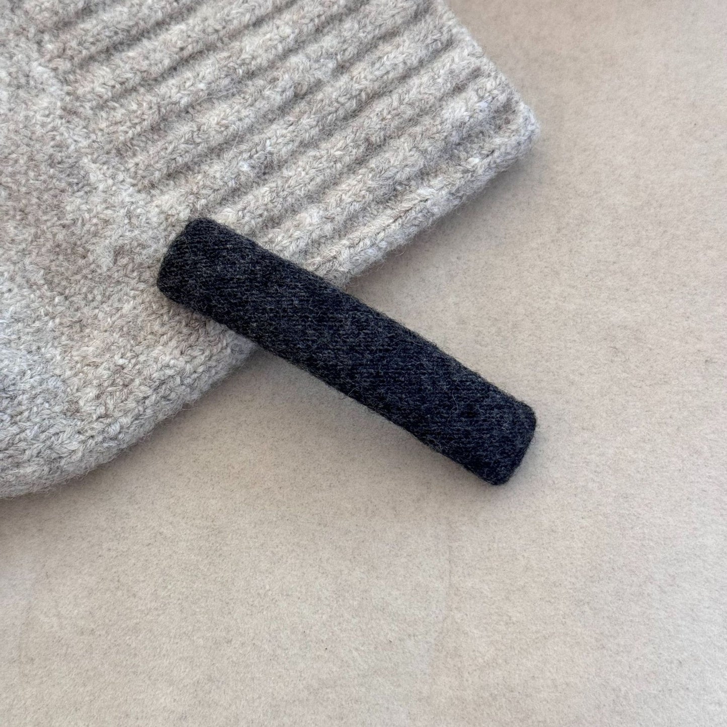 Colorful Flocked Wool Hair Clips