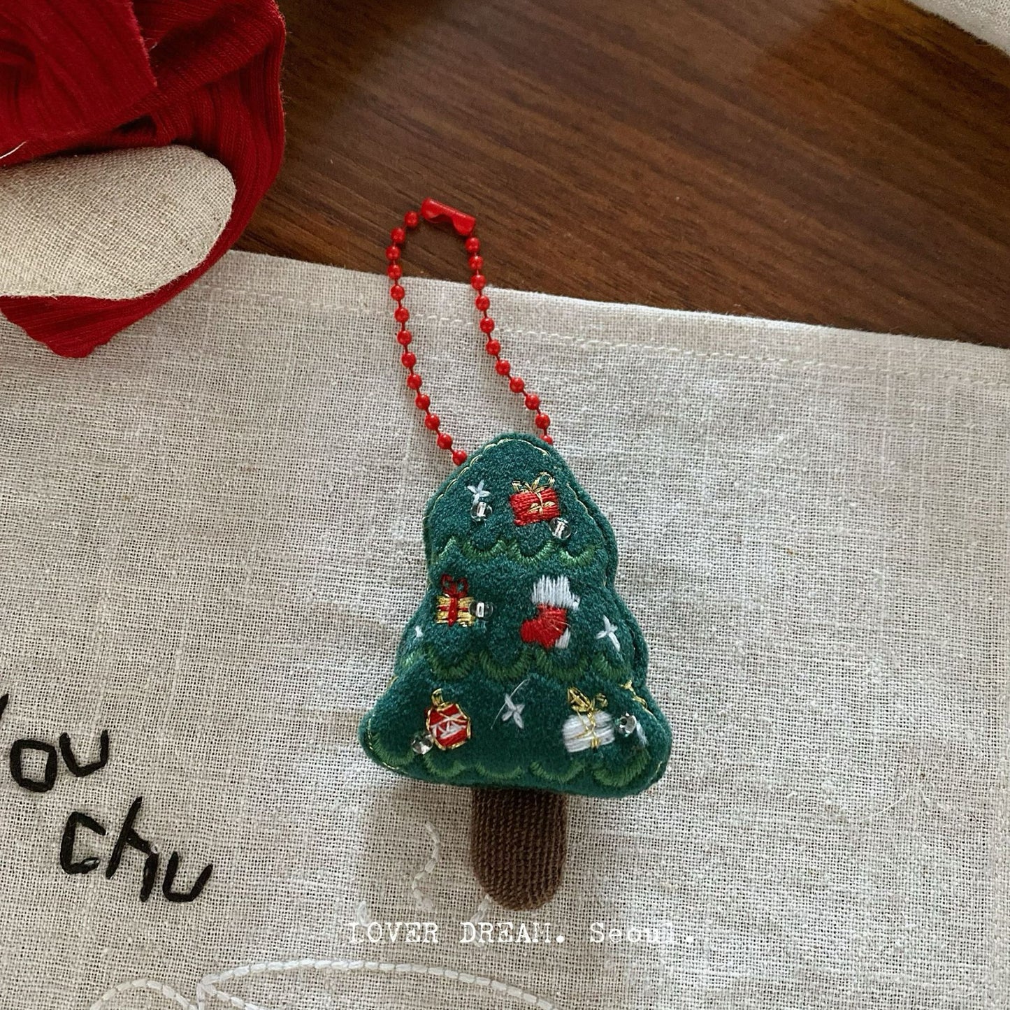 Red Cartoon Holiday Keychain