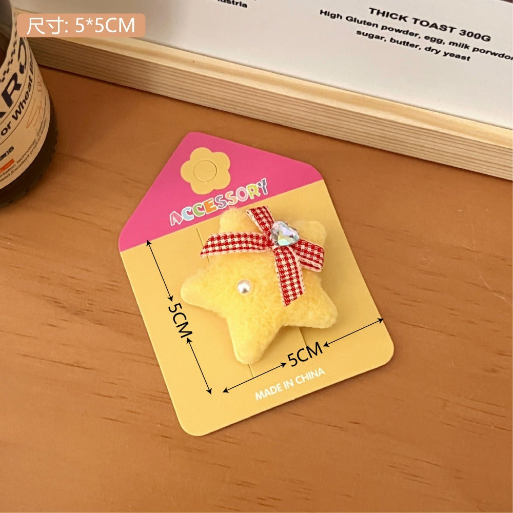 Plush Star Hair Clip for Kids