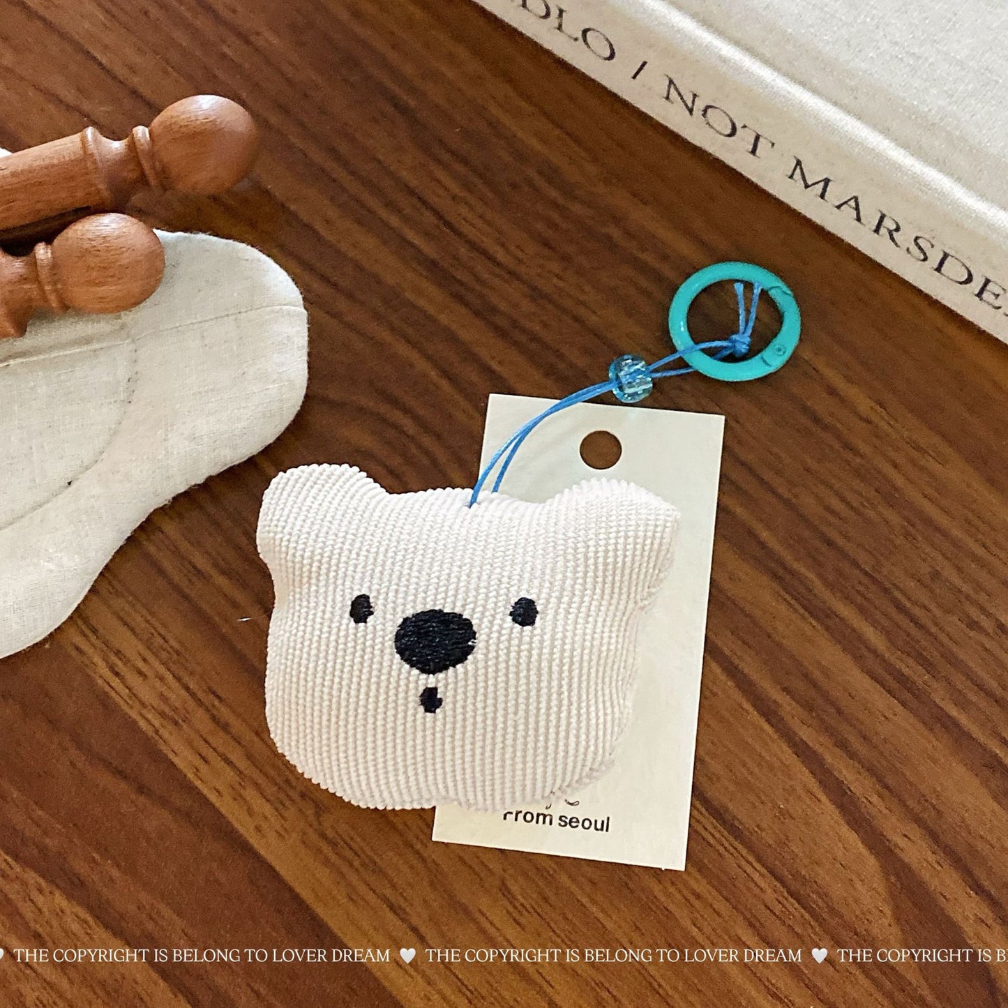 Padded Mushroom & Dog Keychain