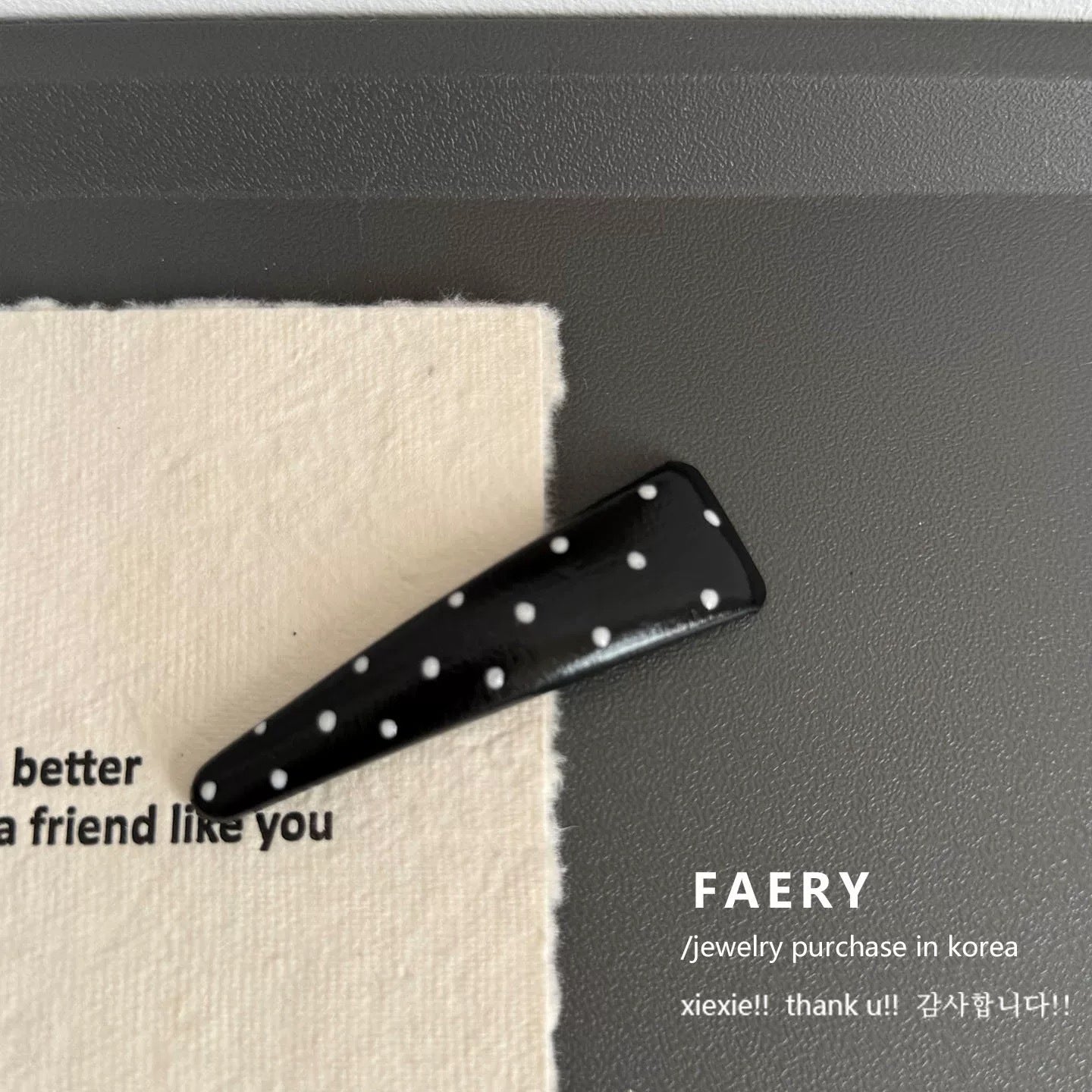 Polka Dot Triangle Hair Clip