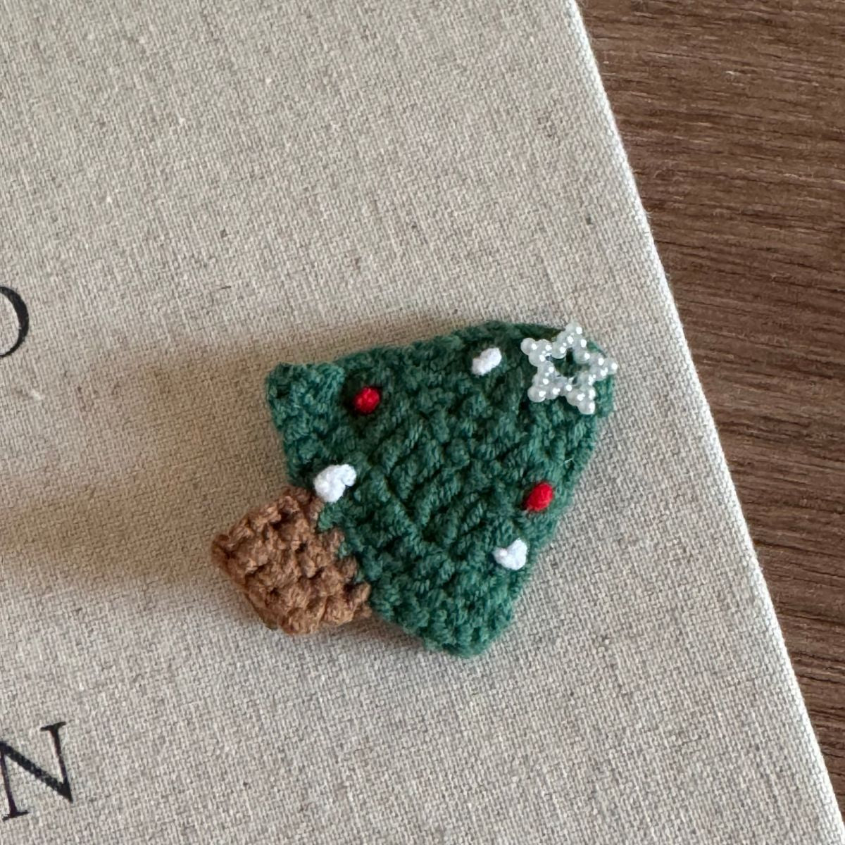 Cute Christmas Knit Hair Clip