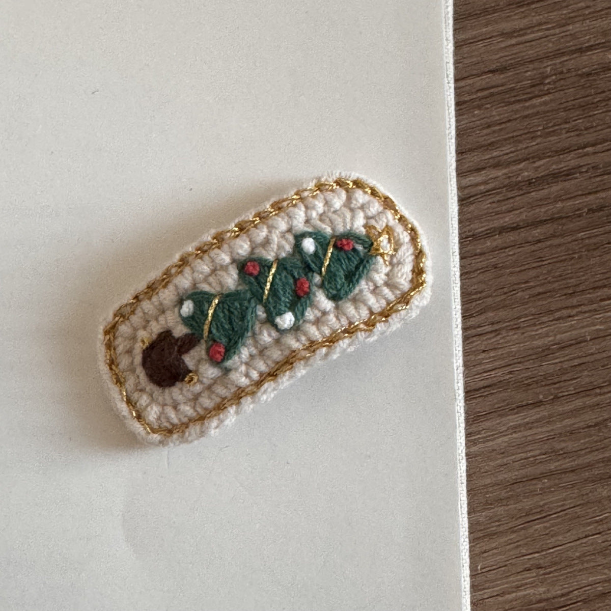 Christmas Knit Hair Clip