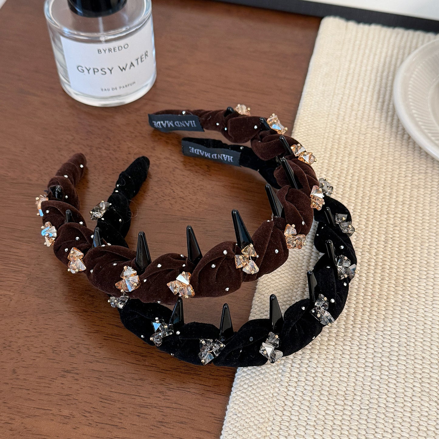Starry Velvet Crystal High-Top Headband