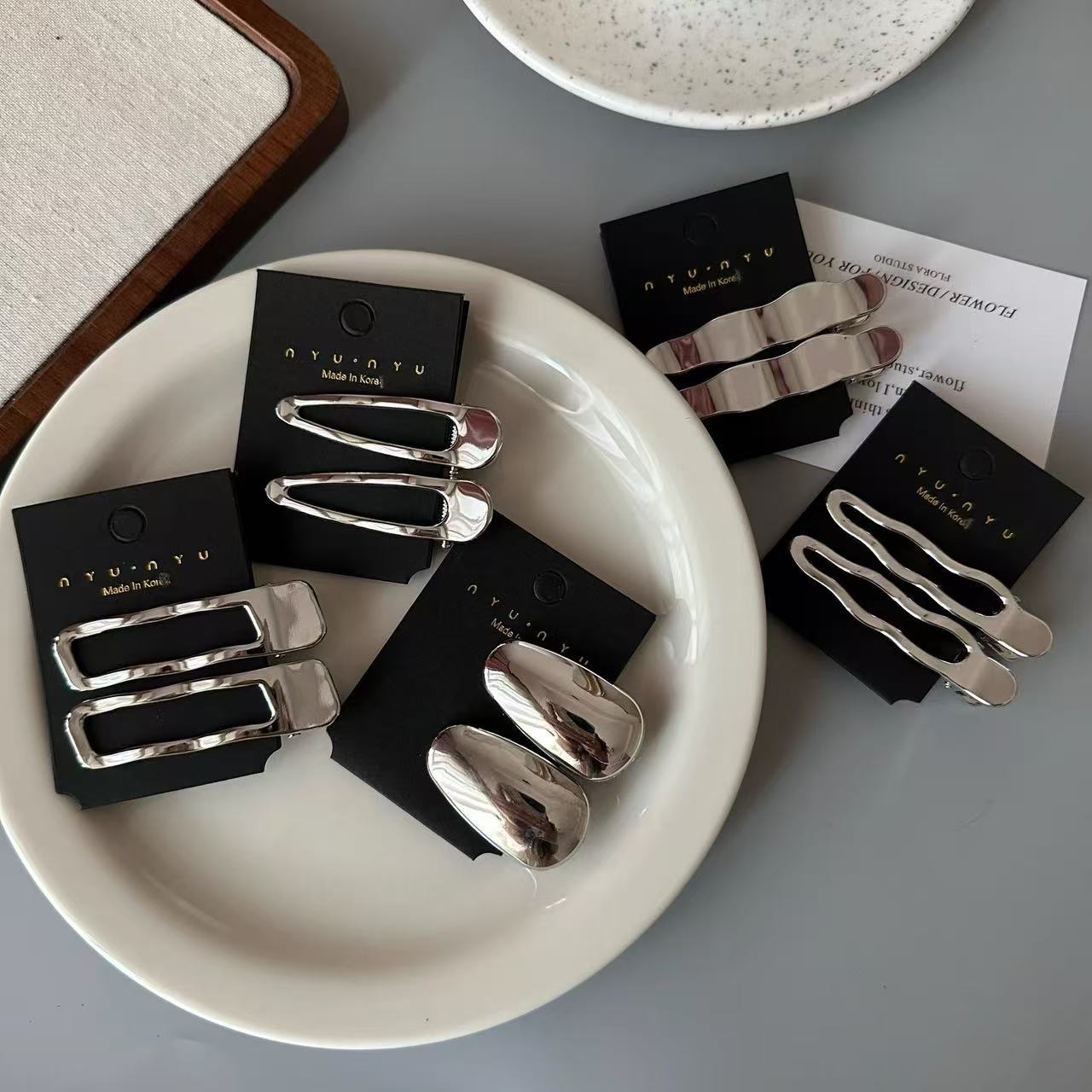 Silver Y2K Hair Clip for Teens