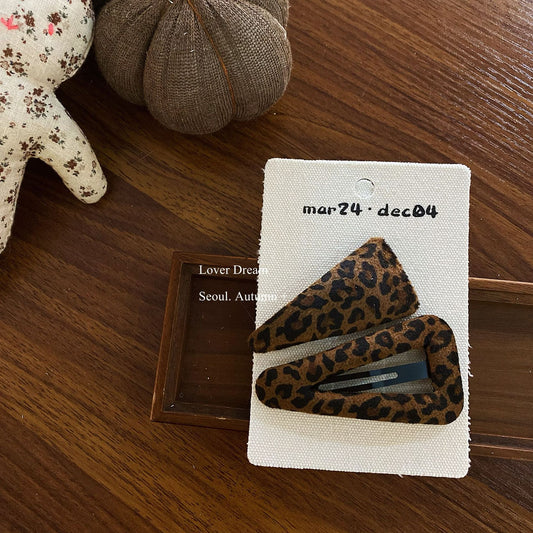 Leopard Bow BB Hair Clip