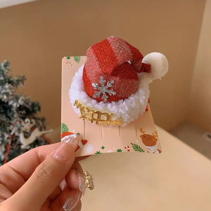Red Christmas Hat Plush Headband