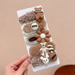 Cream Plush Hair Clip for Kids