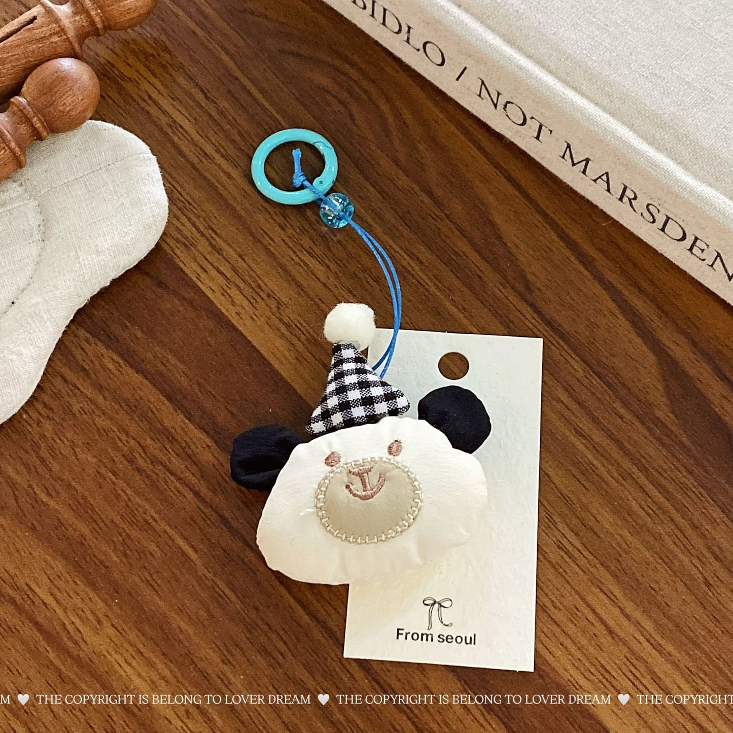 Padded Mushroom & Dog Keychain