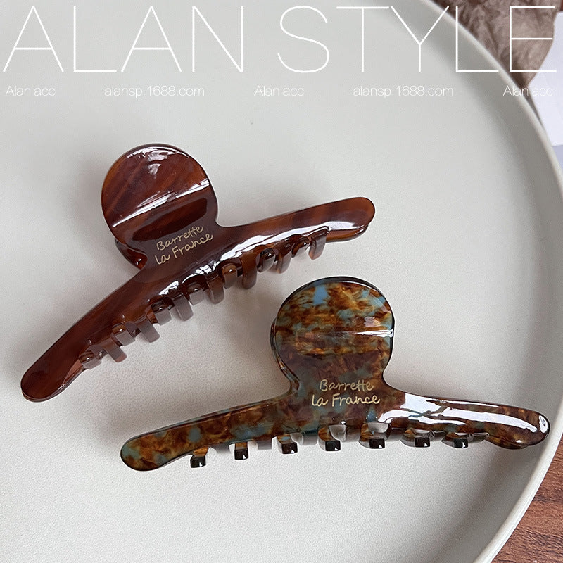 Coffee Brown Acetate Hair Clip