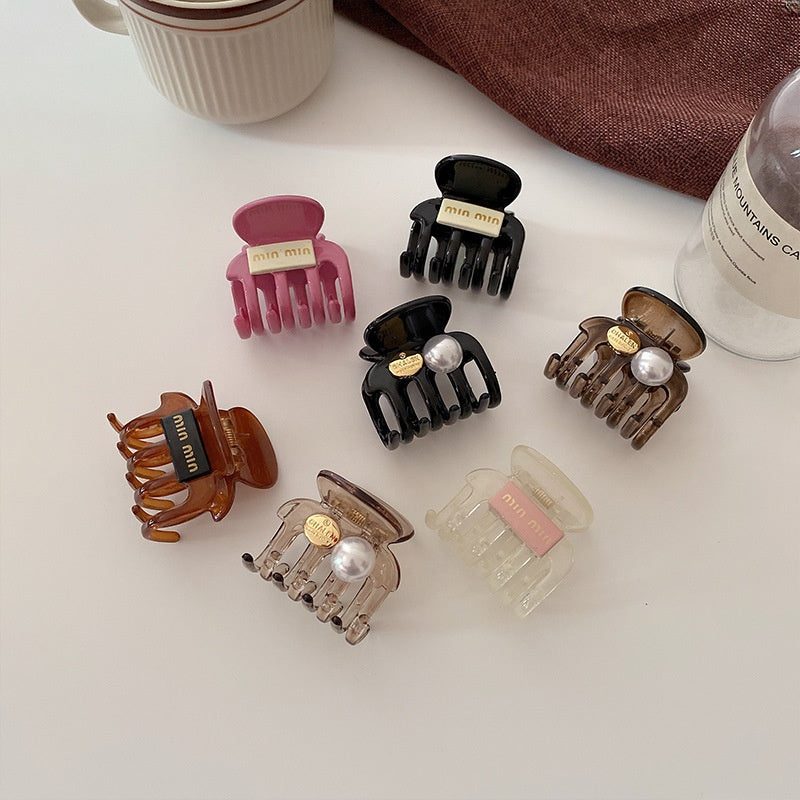 Korean Pearl Mini Hair Claw Clip