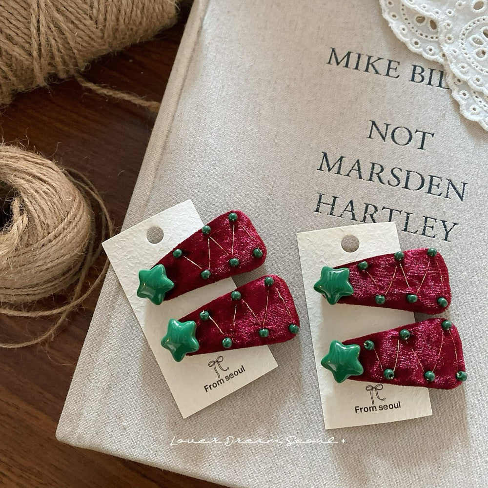 Red Christmas Holiday Hair Clip