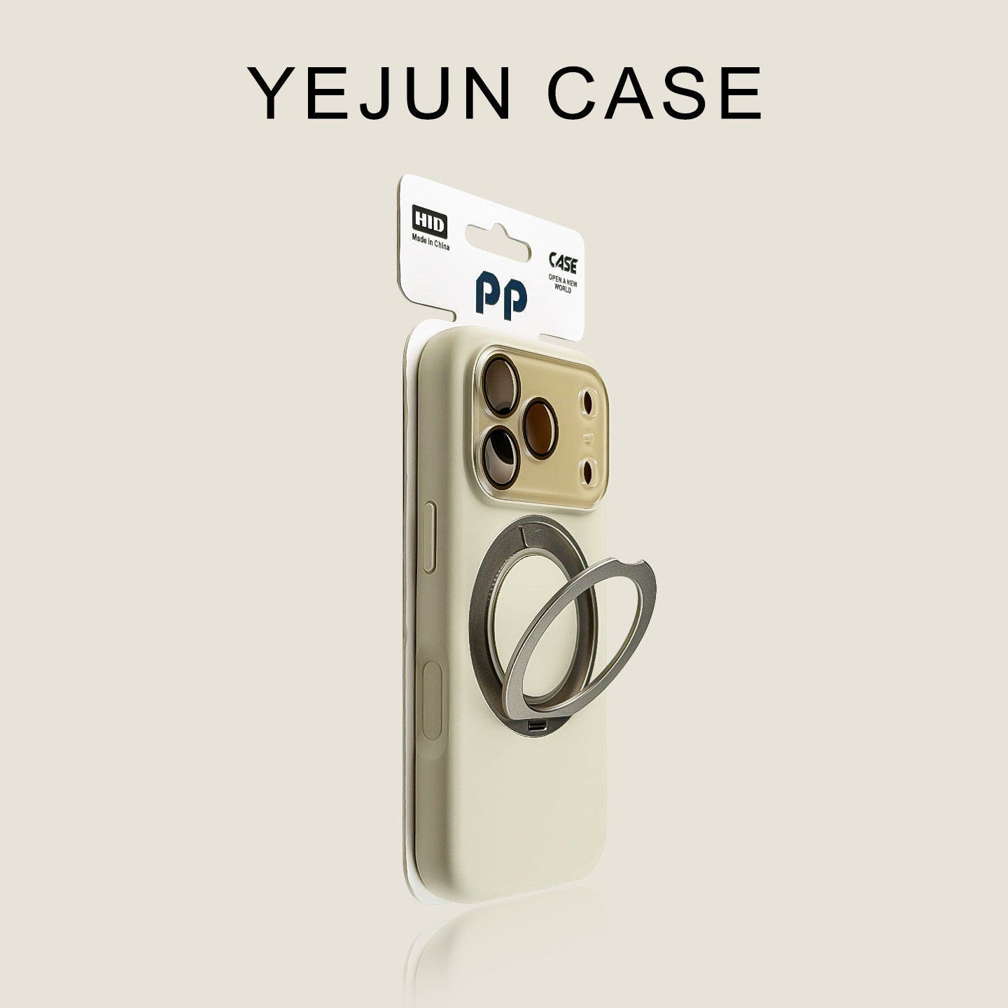 Lens Flip Cover Rotating Ring Holder iPhone Case