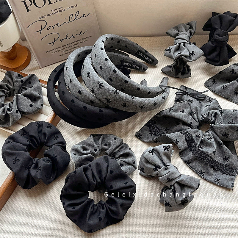Luxury Black Bow Hair Tie
